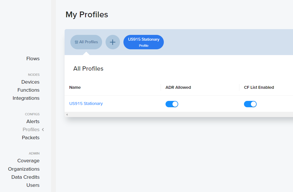 Creating a profile in Helium Console